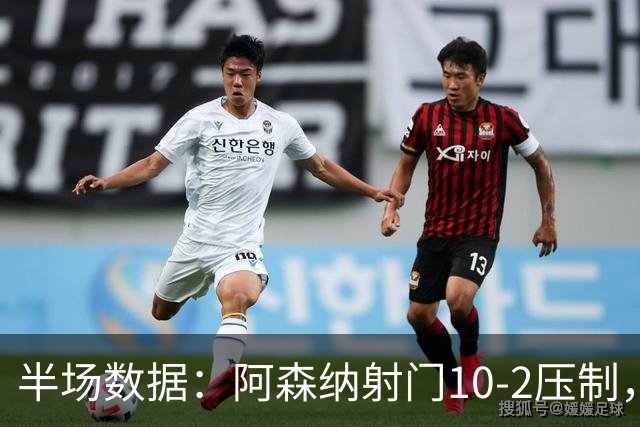 半场数据：阿森纳射门10-2压制，考文垂0射正、预期进球仅0.04
